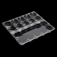 10 Cells China Factory Cheap Price Clear Disposable Plastic PVC Egg Tray for Supermarket